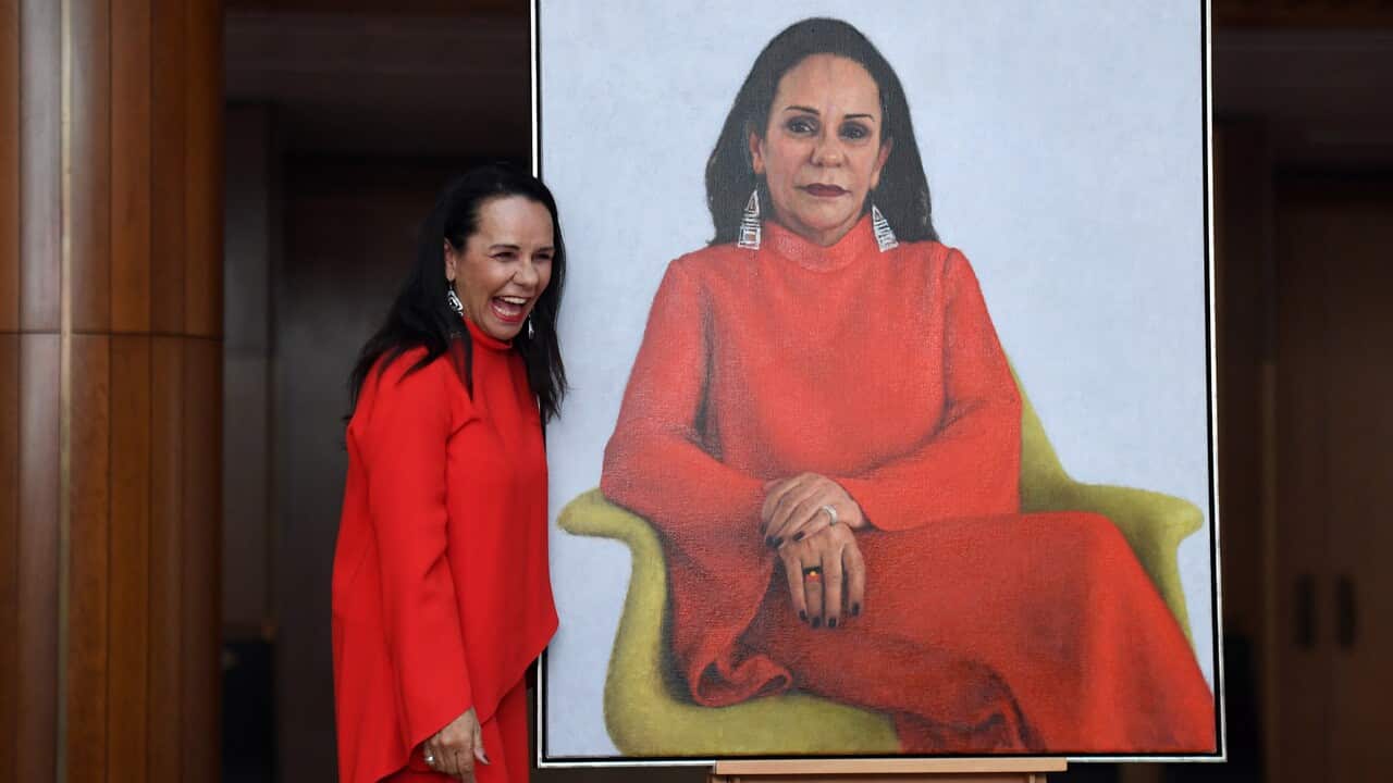 Labor Member for Barton Linda Burney unveils her portrait for The Historic Memorials Collection at Parliament House.
