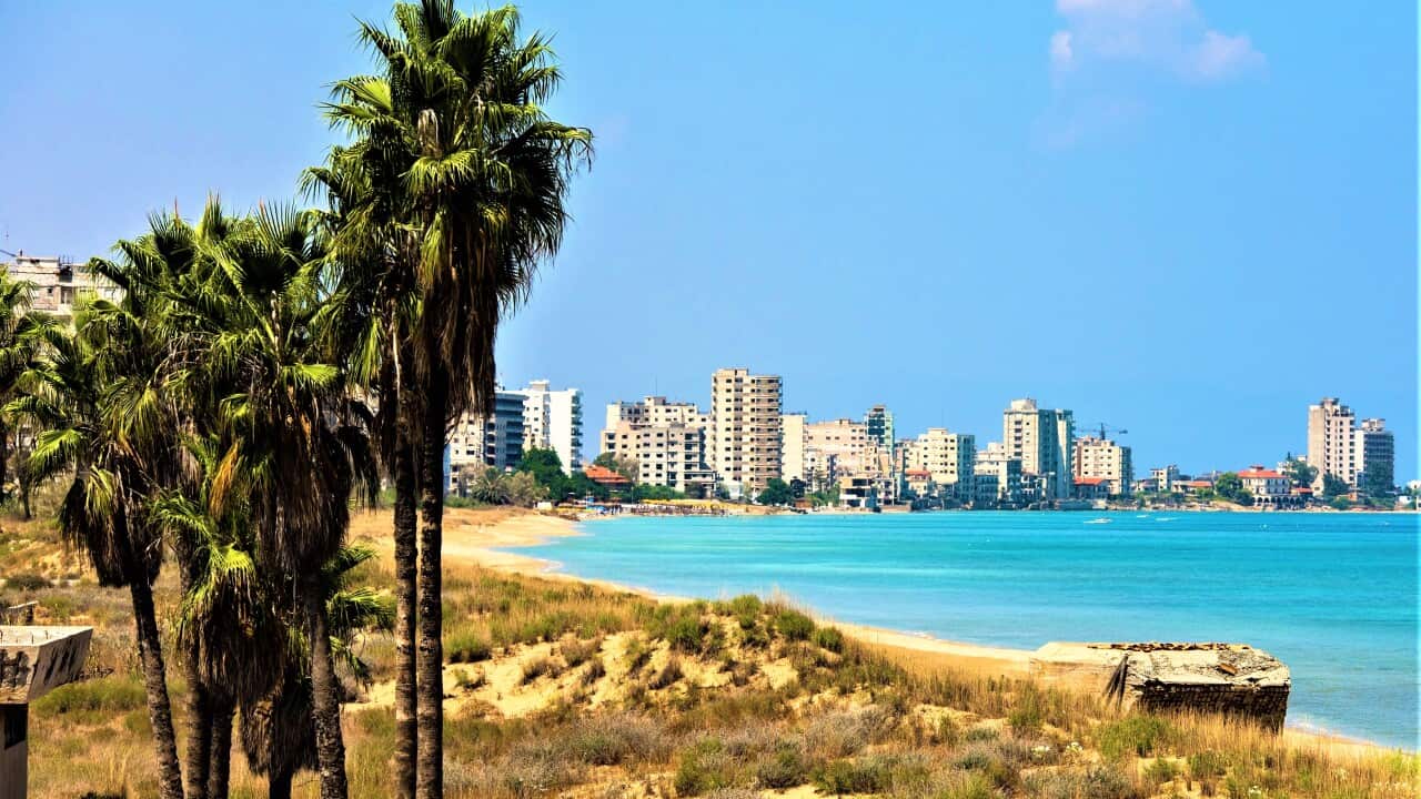 Derelict building left to the ravages of time are seen at the uninhabited Famagusta suburb of Varosha.
