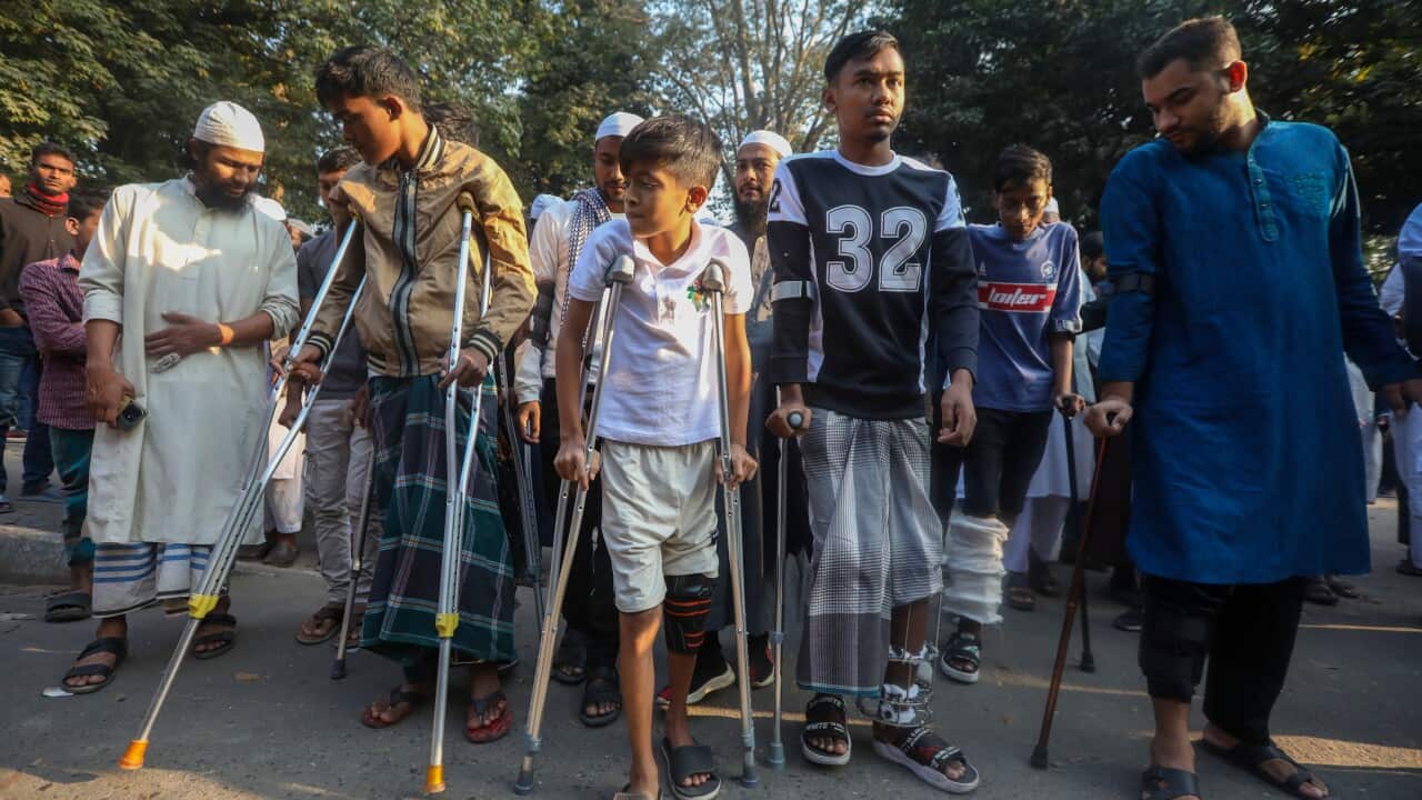 Activists of Anti-Discrimination Student movement attend funeral of one fellow student in Dhaka