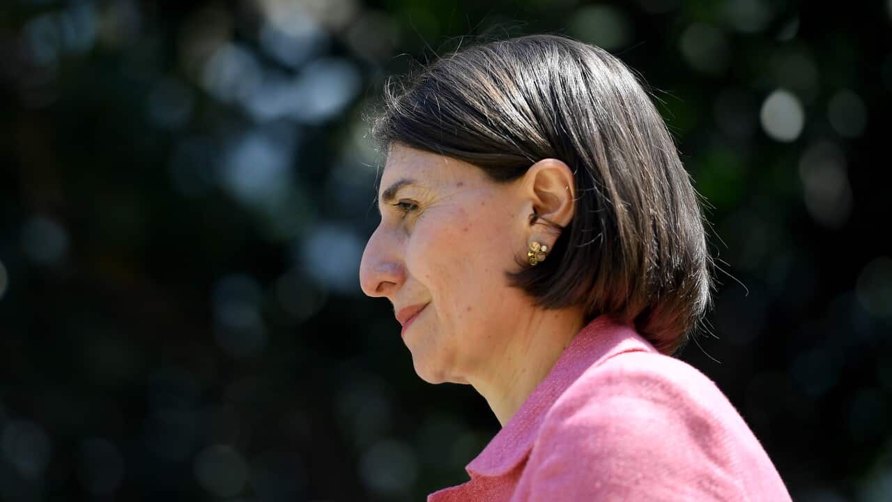 NSW Premier Gladys Berejiklian addresses media at NSW State Parliament, in Sydney, Tuesday, October 13, 2020. (AAP Image/Dan Himbrechts) NO ARCHIVING