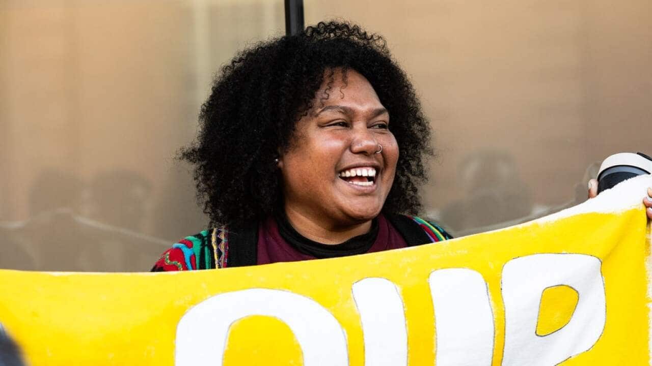 Kulkalaig woman and Seed Campaign Director Tishiko King.