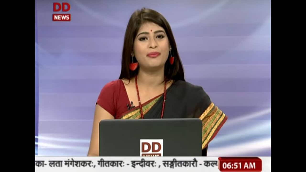 Doordarshan Sanskrit news presenter Jyoti Raj