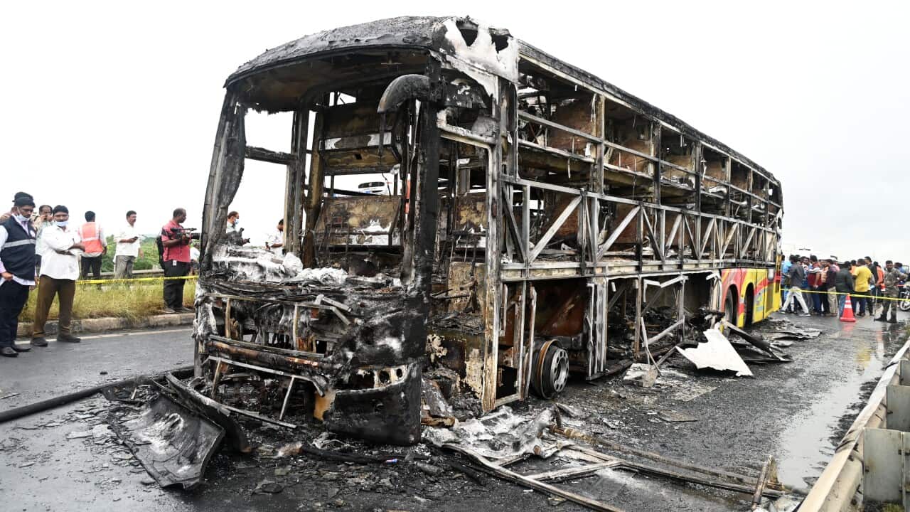 India Bus Fire