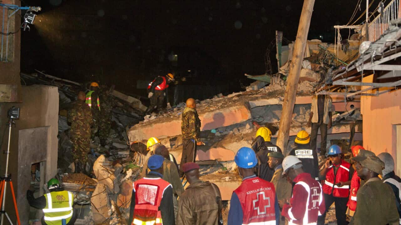 Building collapsed in Nairobi, Kenya