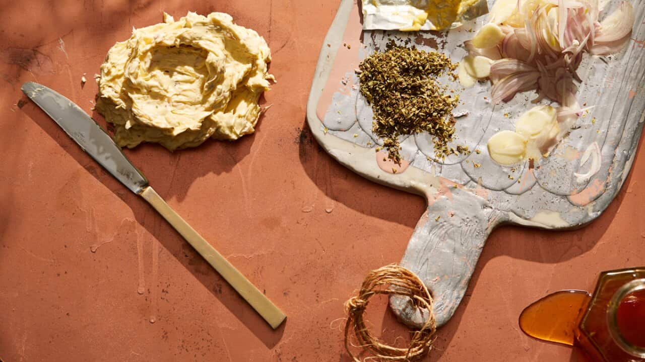 Honey & oregano butter SBS Food