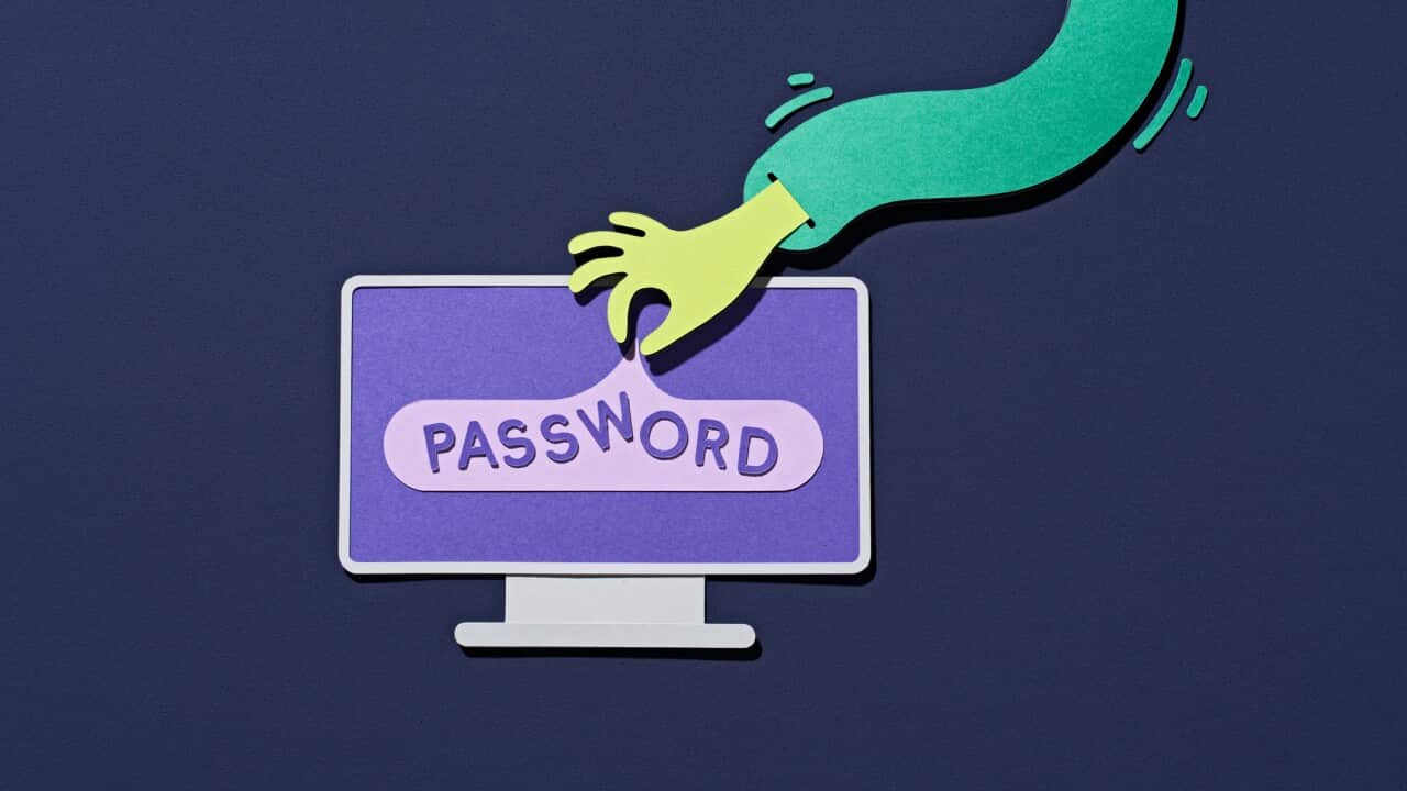 Sneaky Hand Stealing Passwords From Computer, Paper Craft