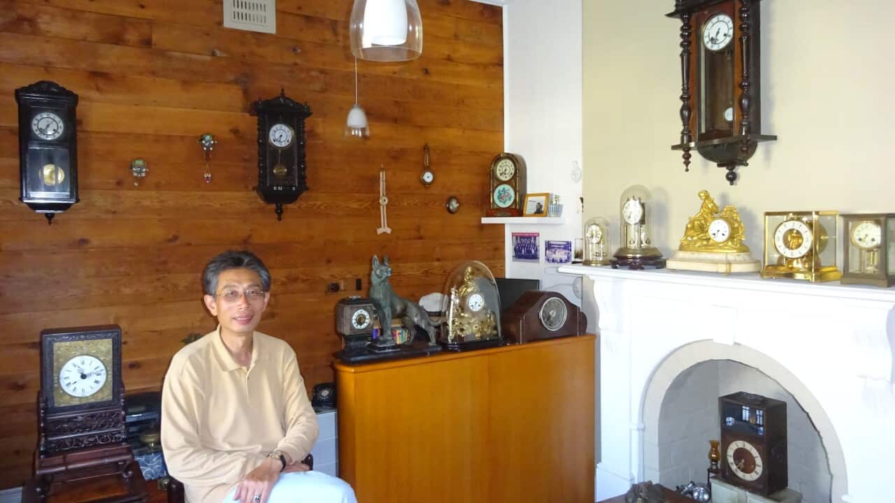 Clock collector, Mr Qiuhua Li