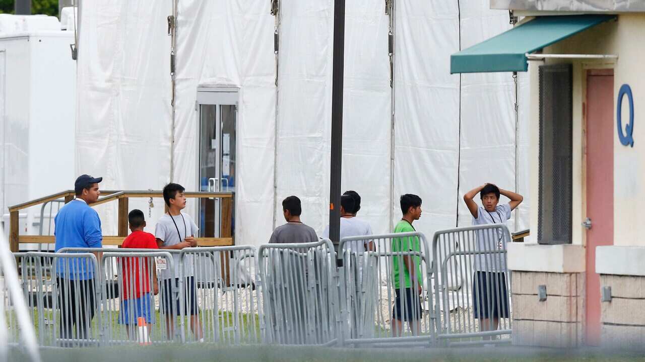 The Homestead Temporary Shelter for Unaccompanied Children in Florida, US