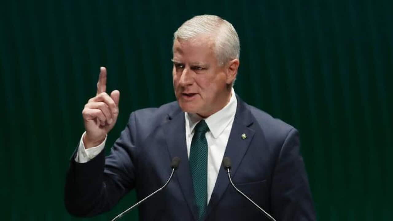 Nationals leader Michael McCormack addresses the campaign launch.