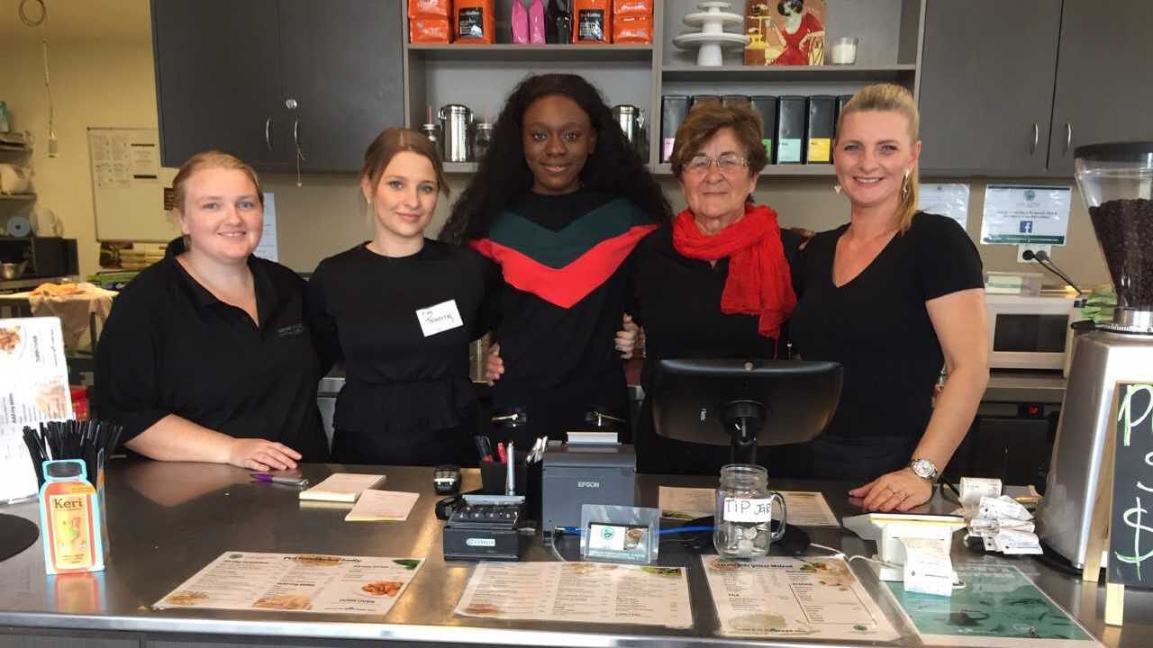 Pemba and her former colleagues at the Harmony on Carmody Cafe