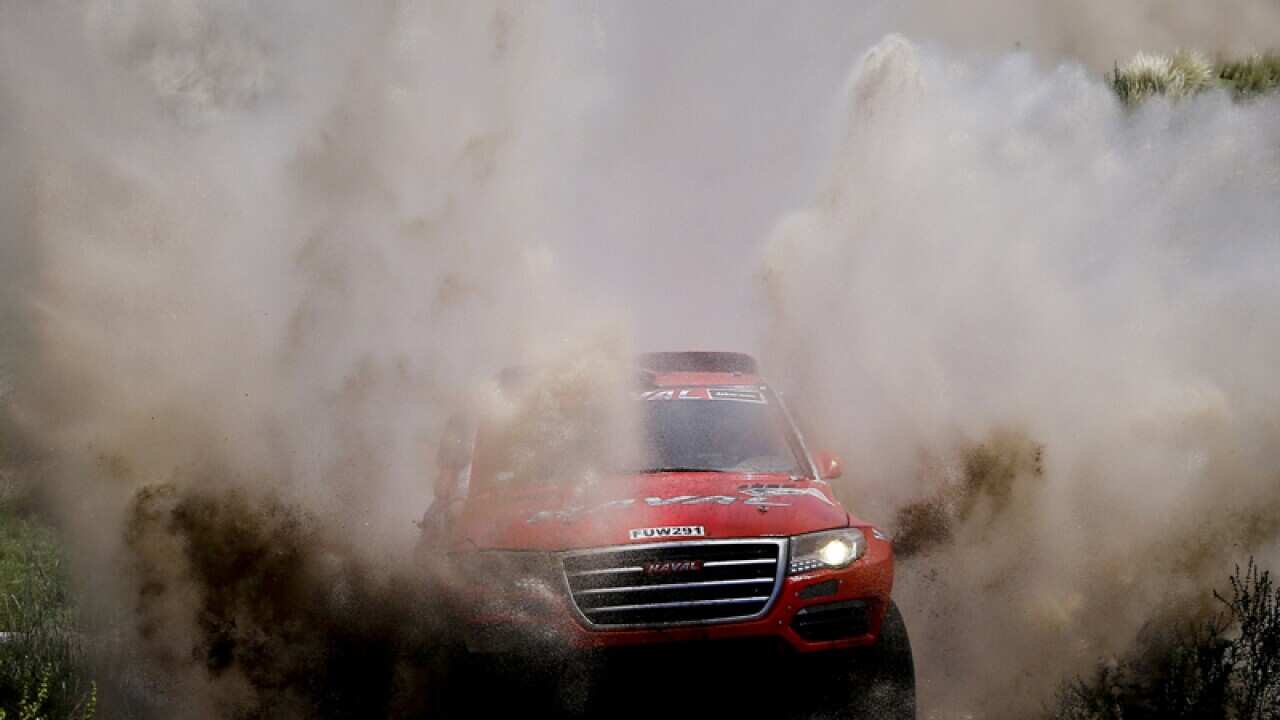 Carlos Sousa has the early lead at the Dakar Rally.
