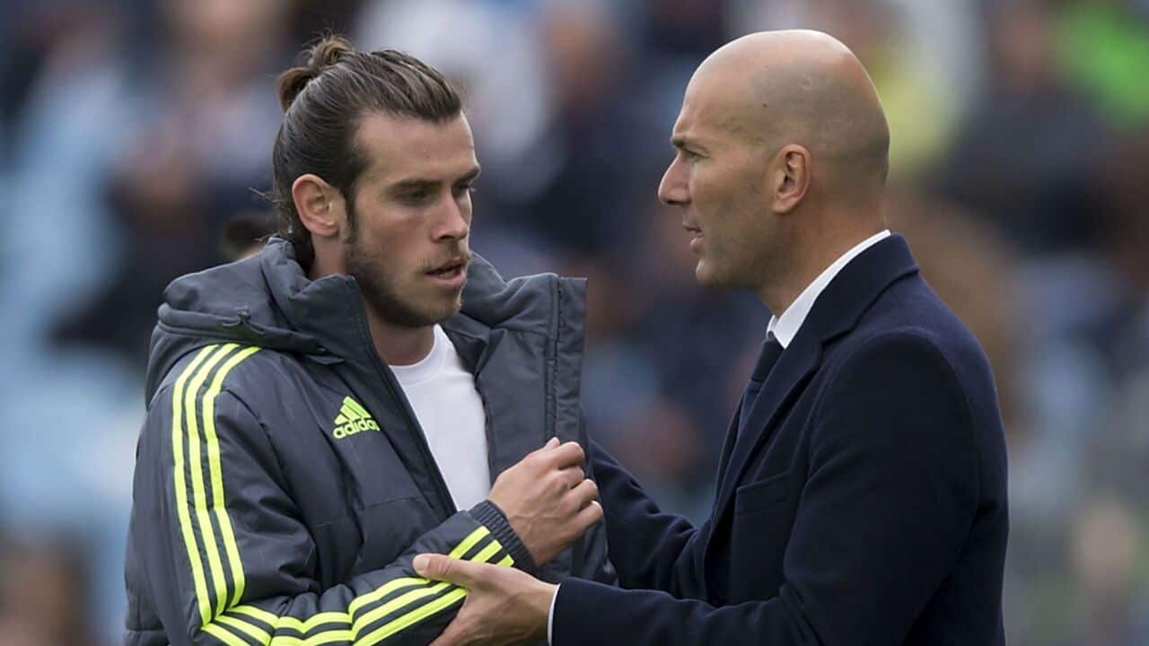 Gareth Bale and Real Madrid manager Zinedine Zidane
