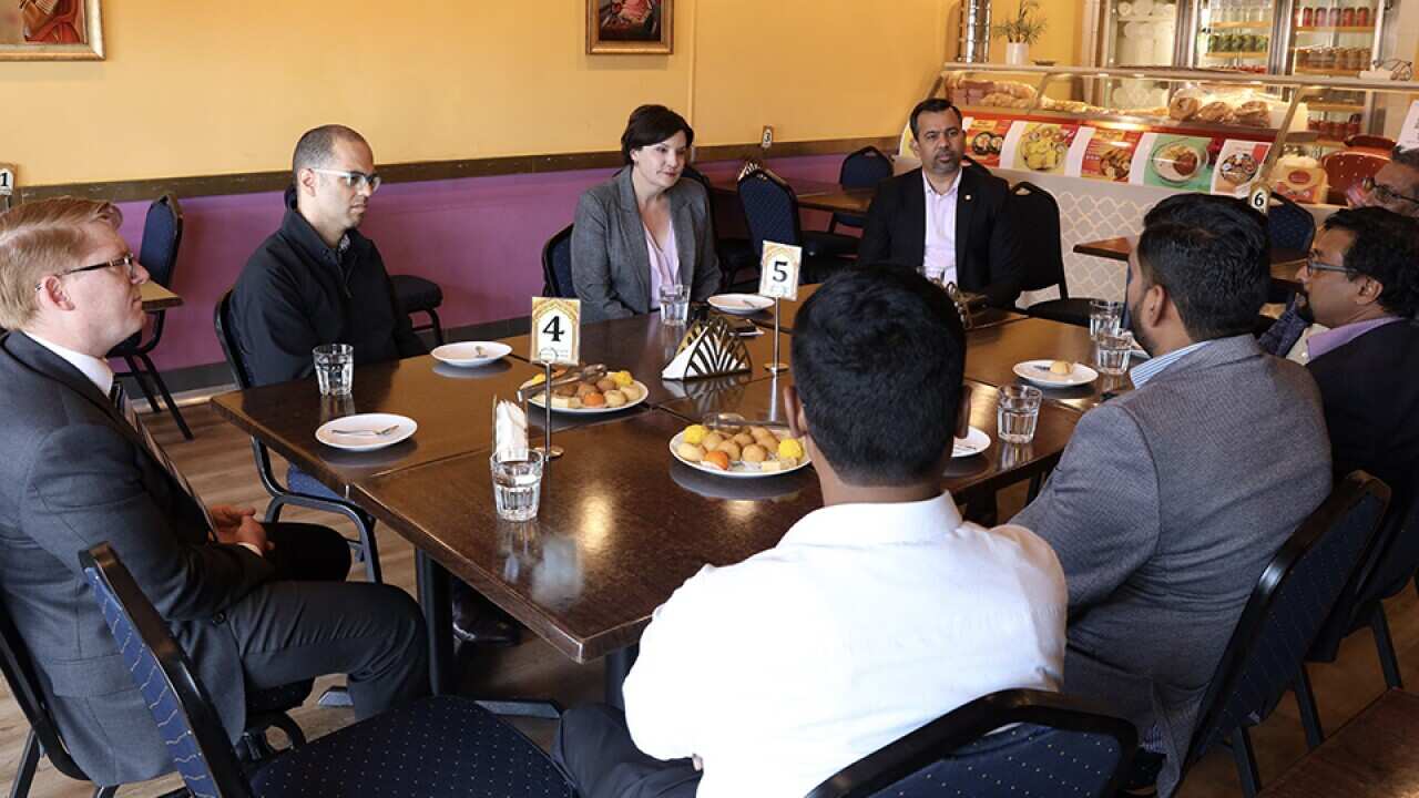Leader of NSW Labor, Jody MacKay, meeting members of Australian Tamil Chambers of Commerce