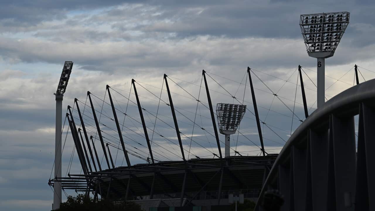 Exterior of a football stadium