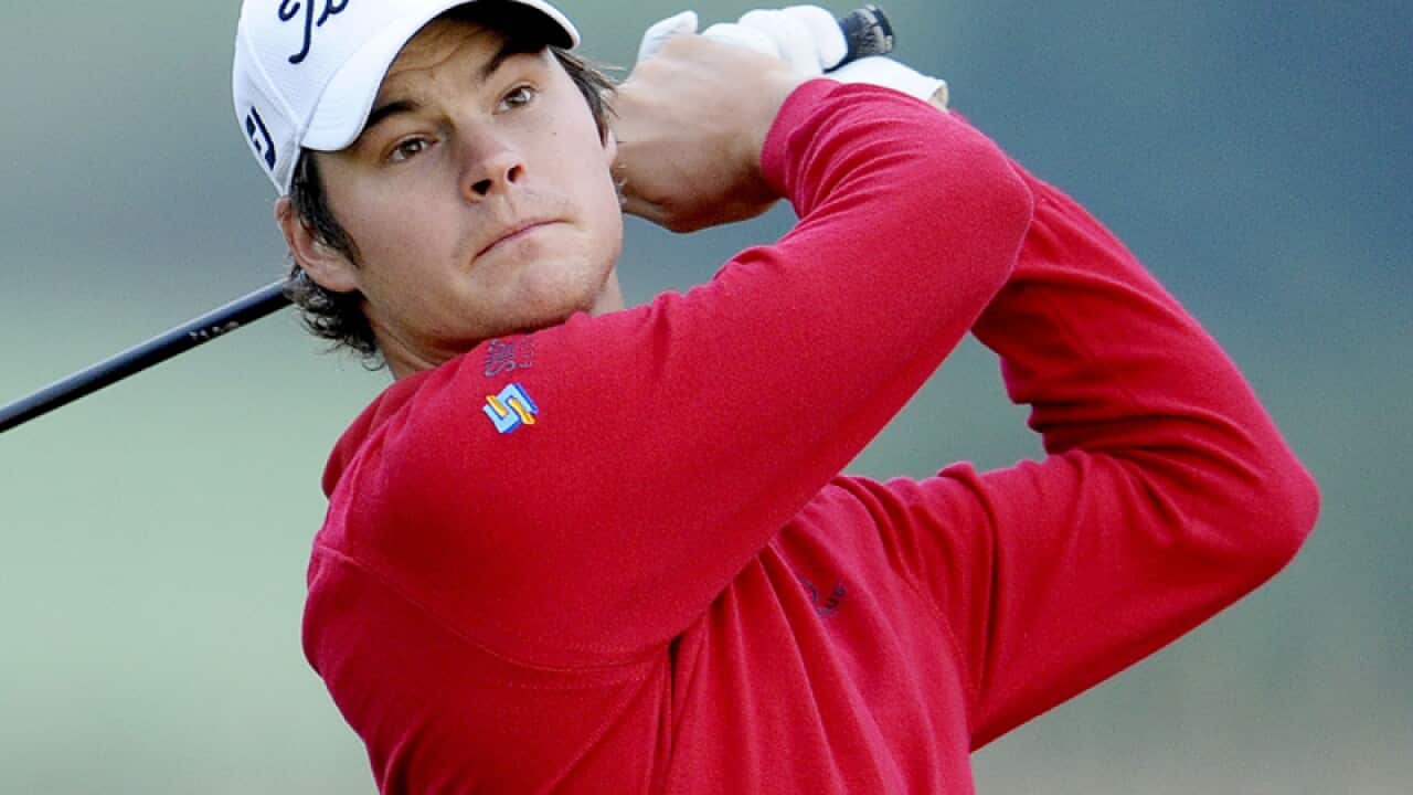 Norwegian golfer Espen Kofstad during the Wales Open