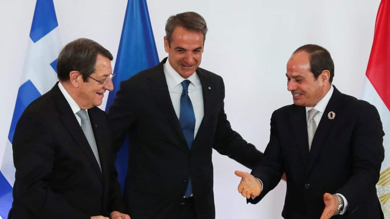 Trilateral summit between Greece, Cyprus and Egypt at the Presidential Palace in Athens
