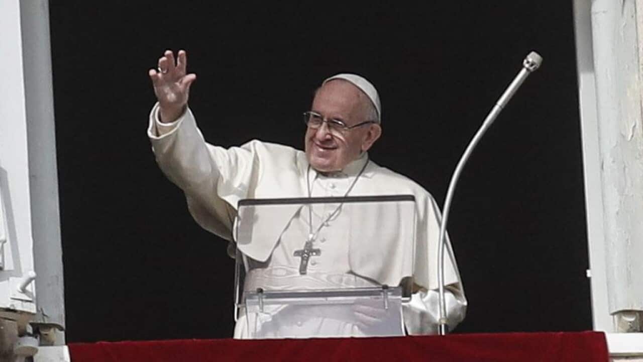 Pope Francis at St Peter's Square in the Vatican