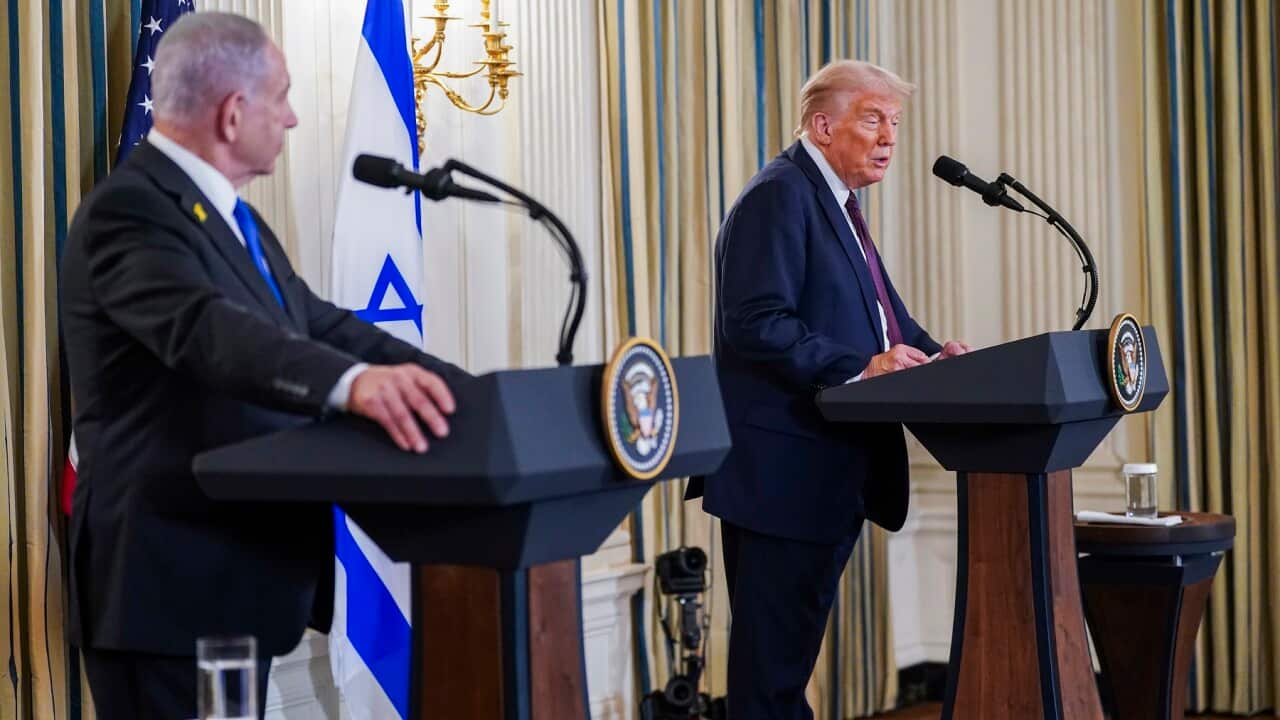 US President Trump welcomes Israeli Prime Minister Netanyahu to the White House