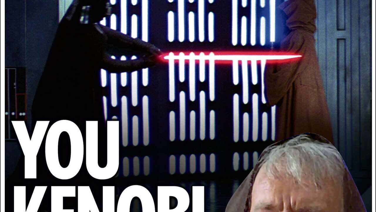 One of The Sun's Star Wars front pages.