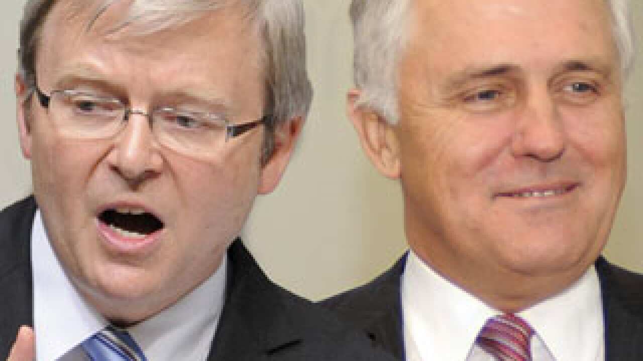 rudd turnbull combo (AAP)