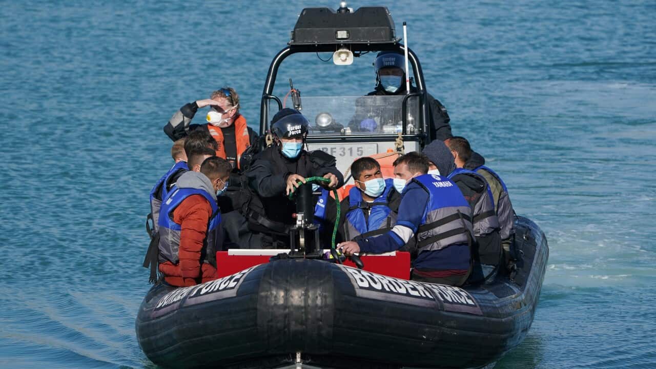 A group of people thought to be migrants are brought in to Dover, Kent, following a small boat incident in the Channel. Picture date: Thursday September 9, 2021.. See PA story POLITICS Migrants. Photo credit should read: Gareth Fuller/PA Wire