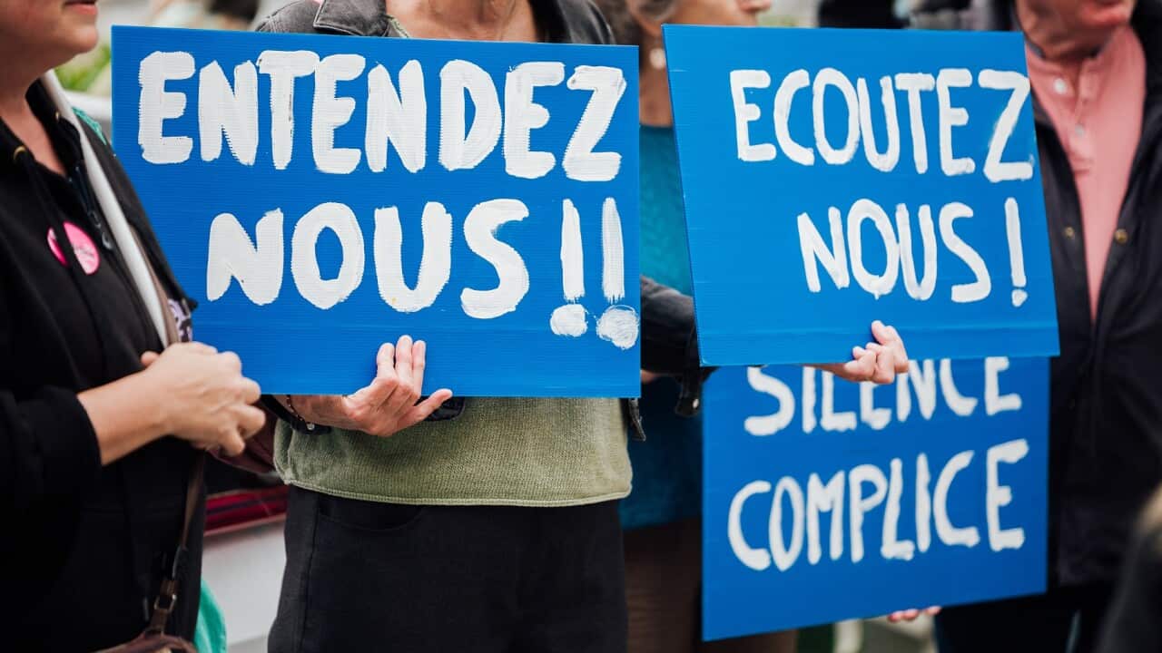 Demonstration Outside Le Scouarnec Trial - Vannes