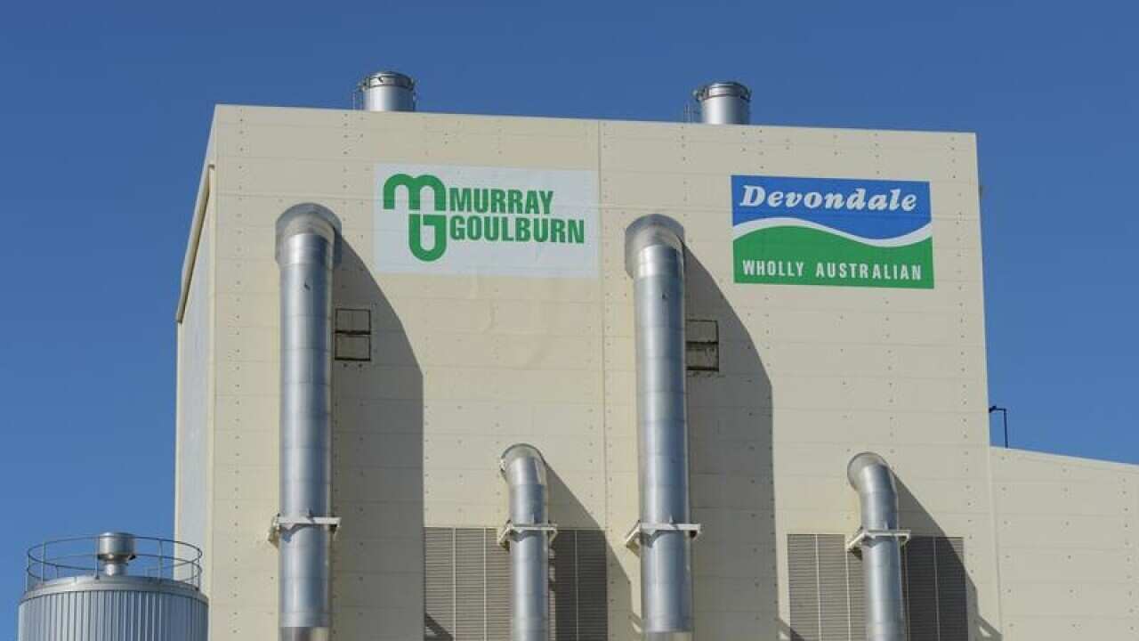 Signage at the Murray Goulburn manufacturing facilities