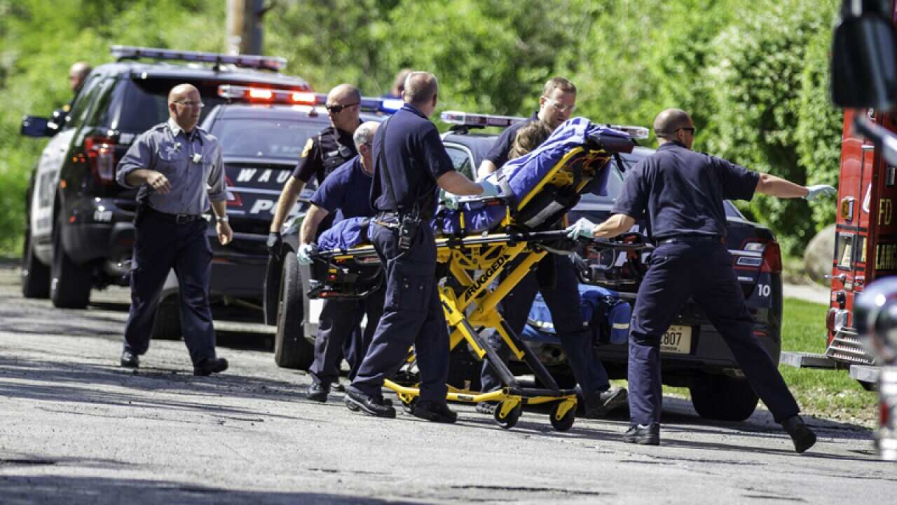 The victim of a stabbing is taken to hospital