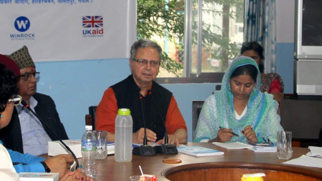 Nepal's national human rights commission handed its report on trafficking