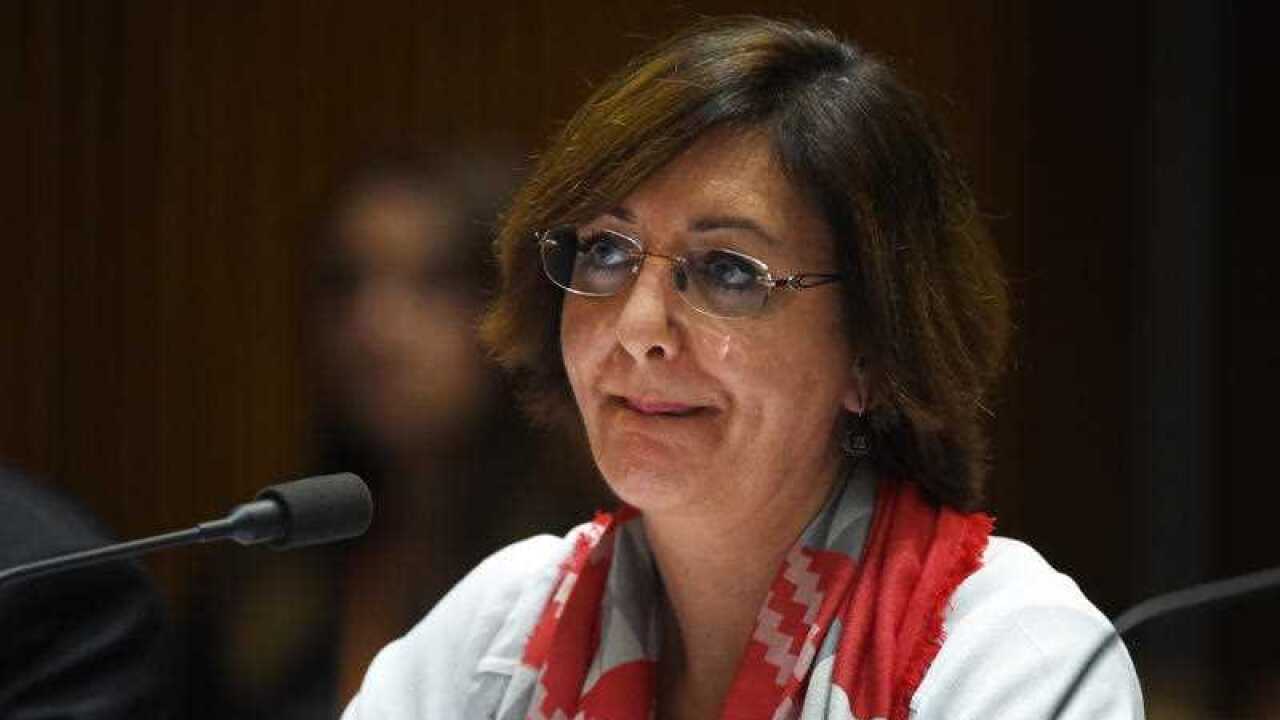 Transfield Services Chief Executive Operations Kate Munnings during the Senate inquiry