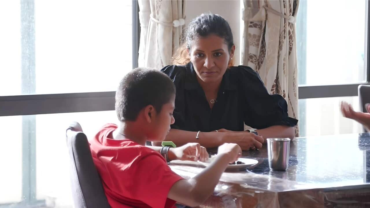 Khush Patel with his mum, Stuti (SBS).jpg