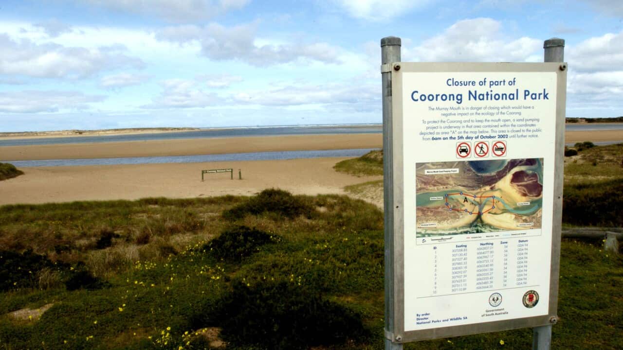 File photo of part of the Coorong National park in South Australia 