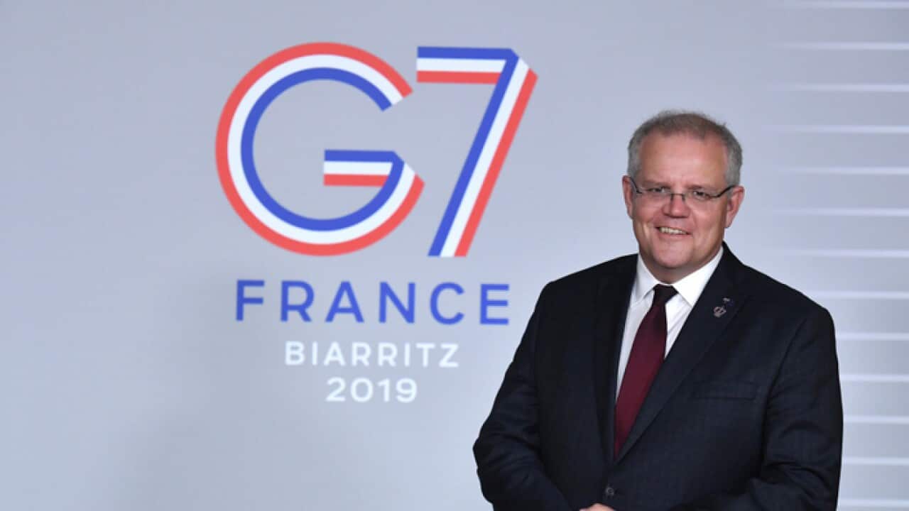 Waziri Mkuu Scott Morrison katika mkutano wa G7, mjini Biarritz, France