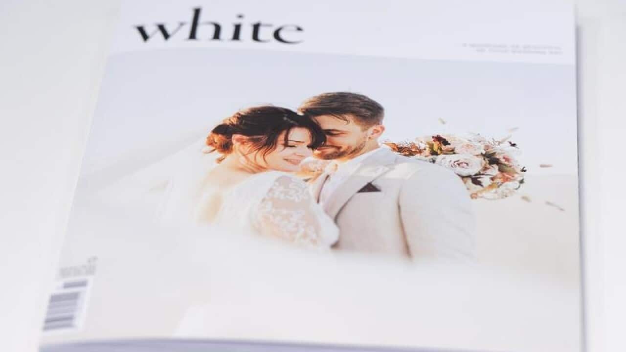 The current issue of White magazine is photographed.