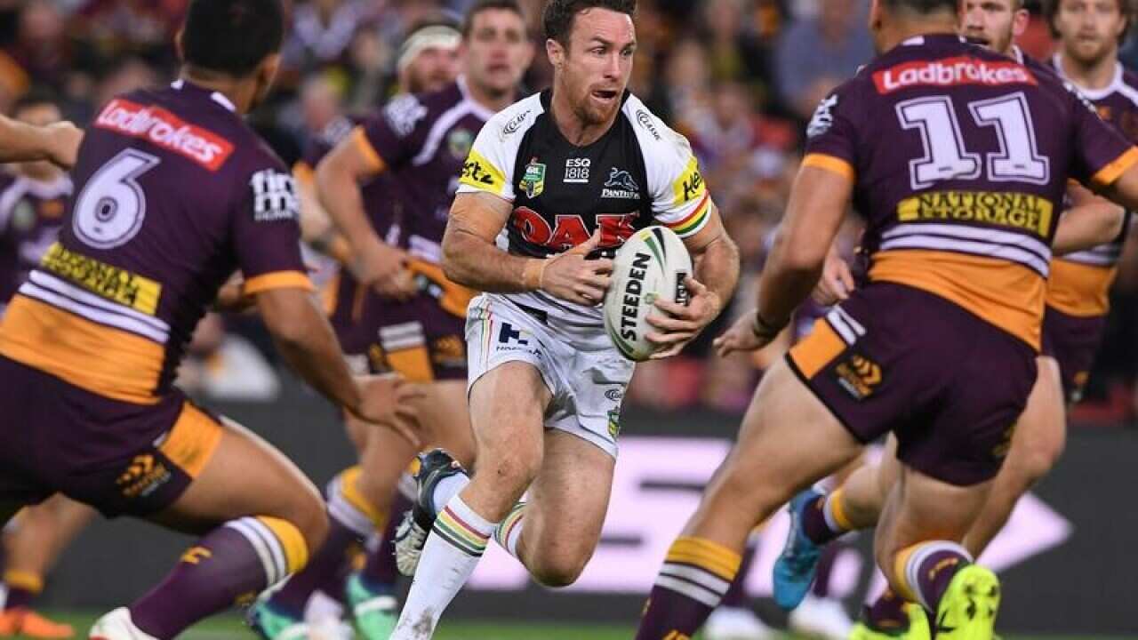 The Panthers' James Maloney in action against Brisbane in Round 19.