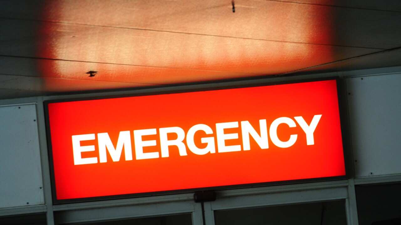 An emergency department sign