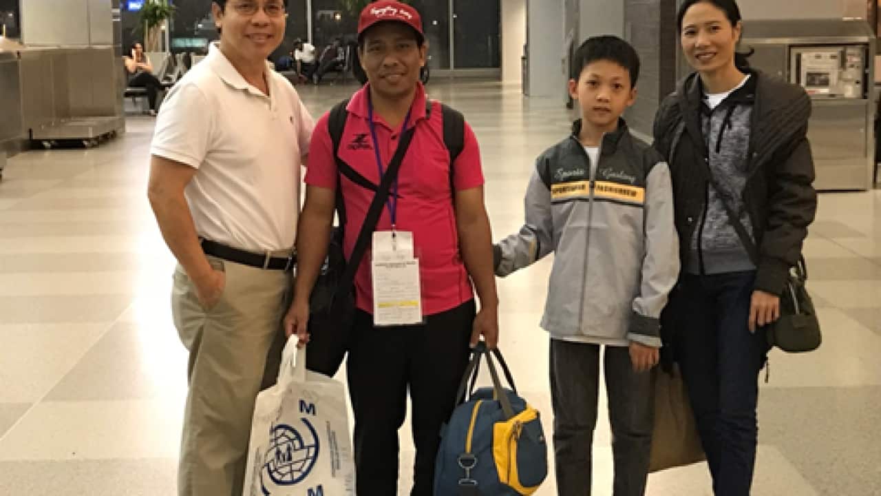 Rev A Ga and hid family arrived in US