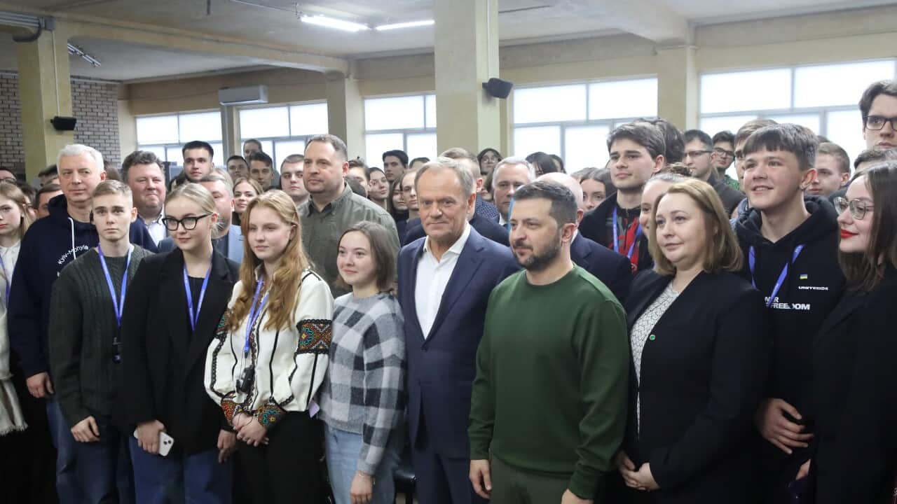 Volodymyr Zelenskyy And Donald Tusk Meet Students In Kyiv