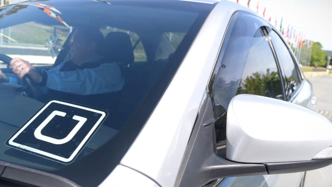 An Uber driver