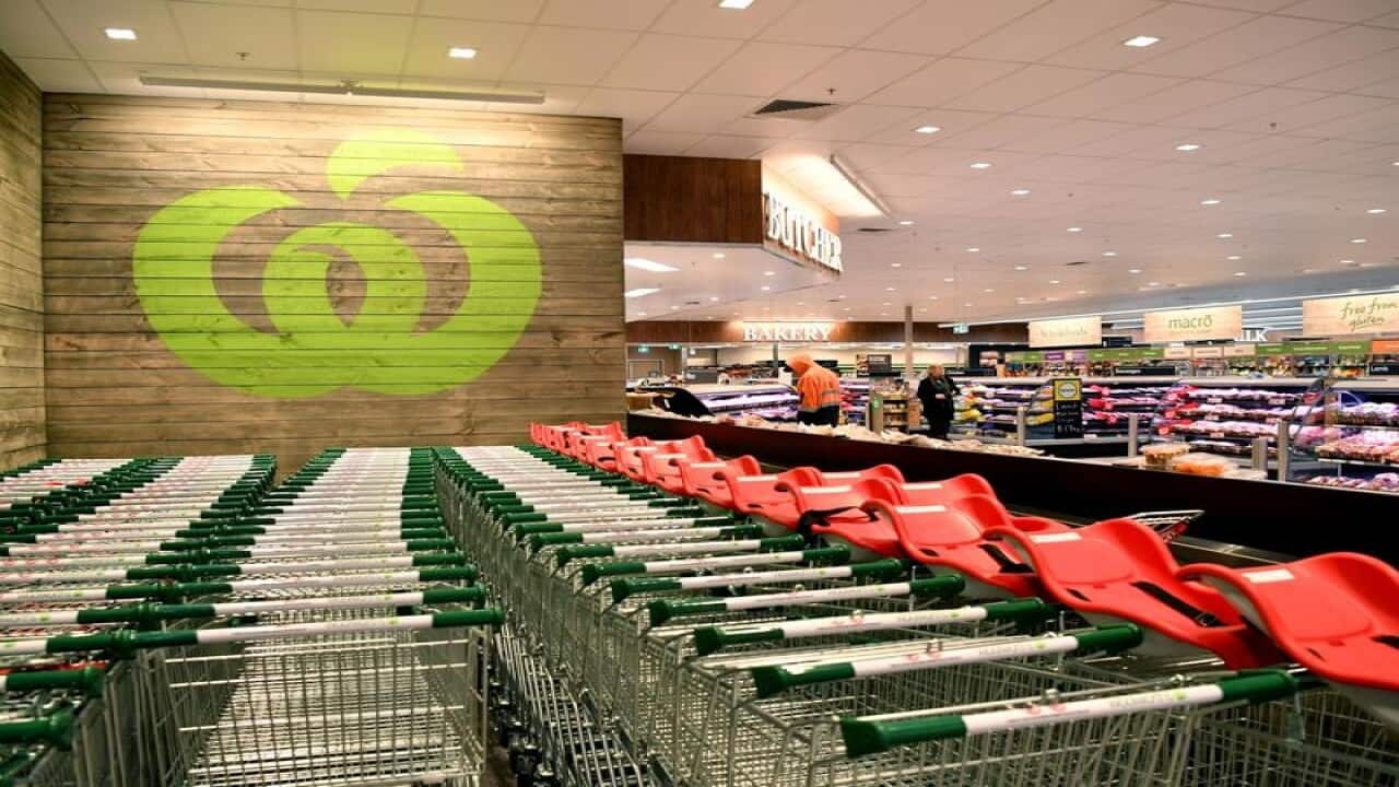 Signage at a Woolworths store
