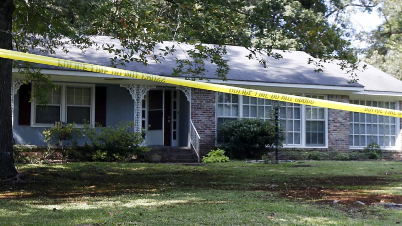 The scene of a murder in Durant, Mississippi