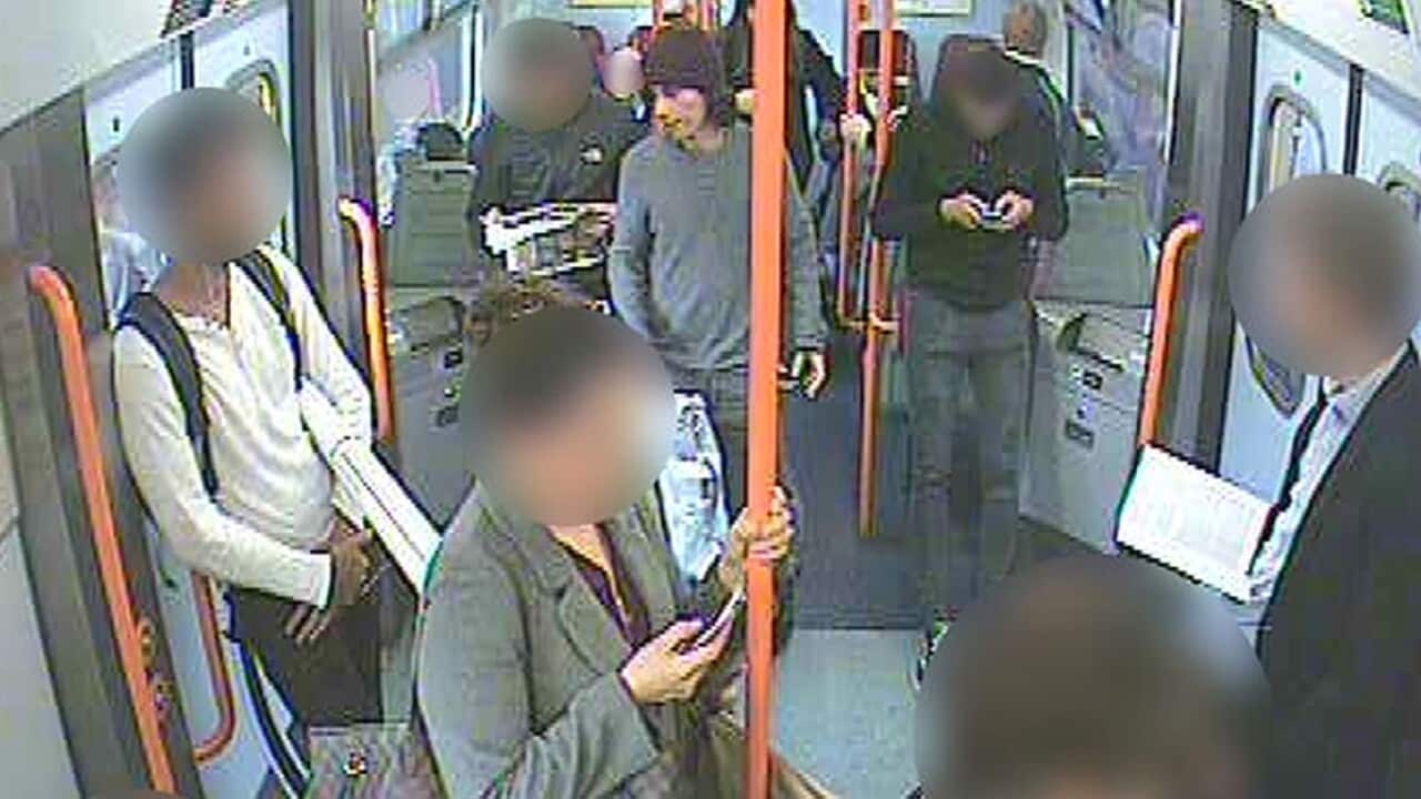 Handout file CCTV image dated 15/9/2017 issued by the Metropolitan Police of Parsons Green Tube bomber Ahmed Hassan on a train 