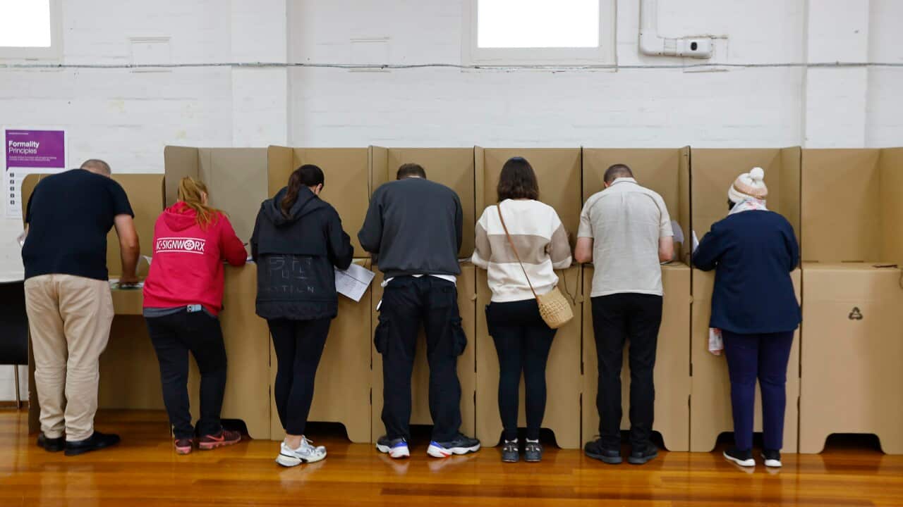 Early voting for the Australian election in Melbourne, Australia - 22 Apr 2025