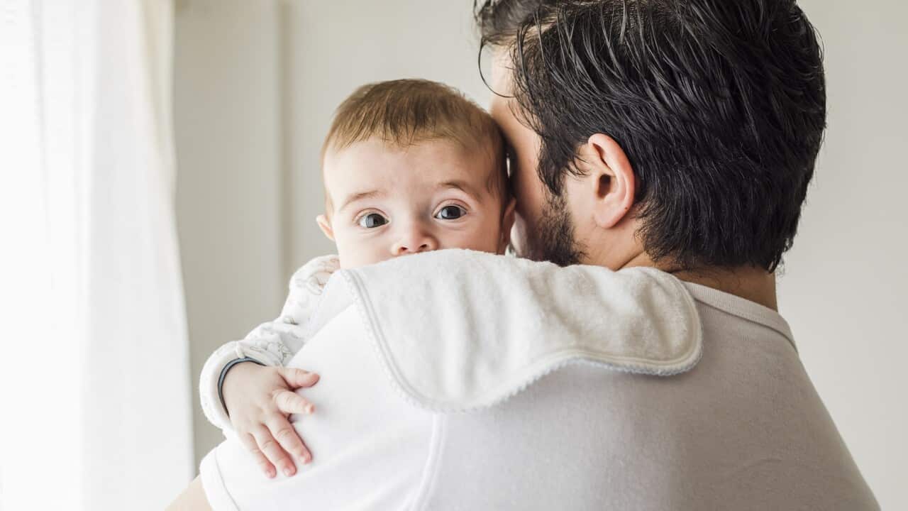 Baby and father