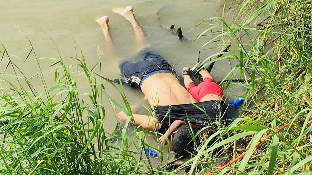 The bodies of Salvadoran migrant Oscar Alberto Martnez Ramrez and his nearly 2-year-old daughter Valeria.