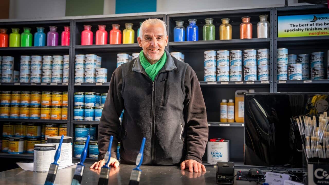 David Stuart has adapted his paint business to save thousands on running costs (SBS Spencer Austad).jpg