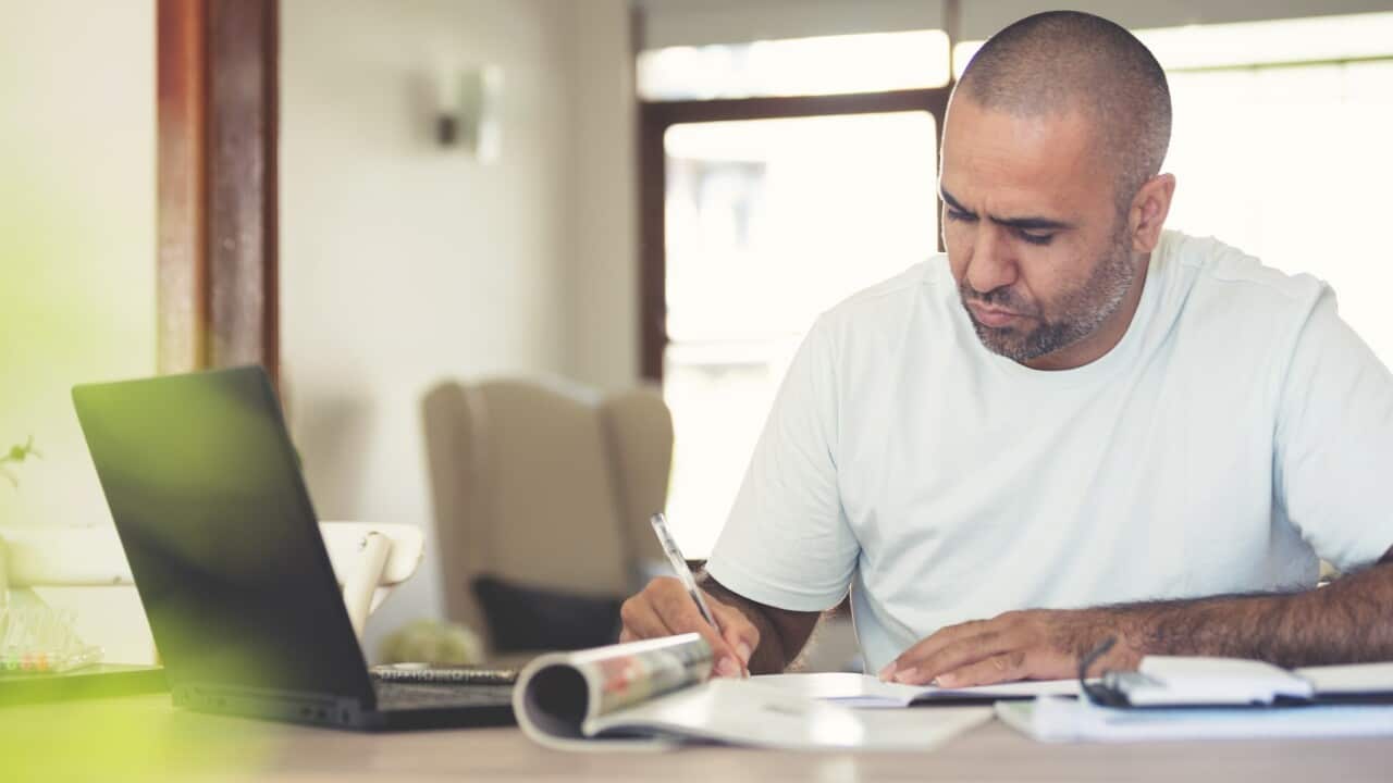 Mature mean working at home.