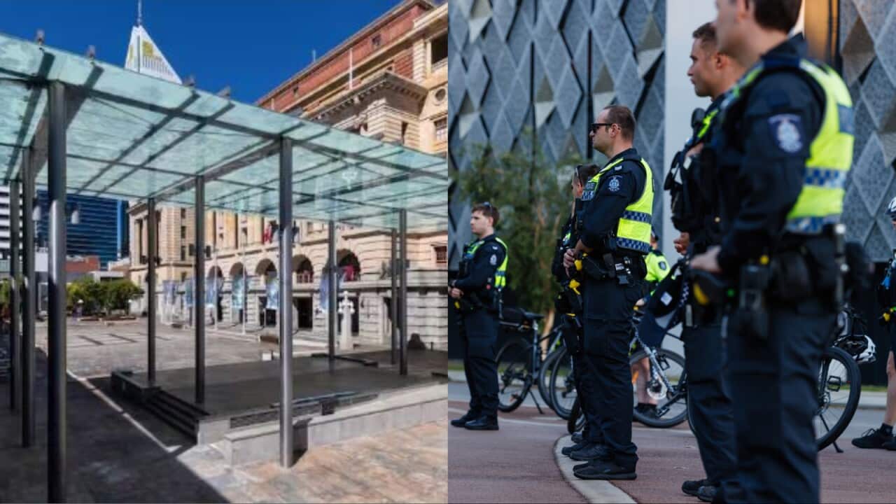 An image of the Perth CBD and WA Police