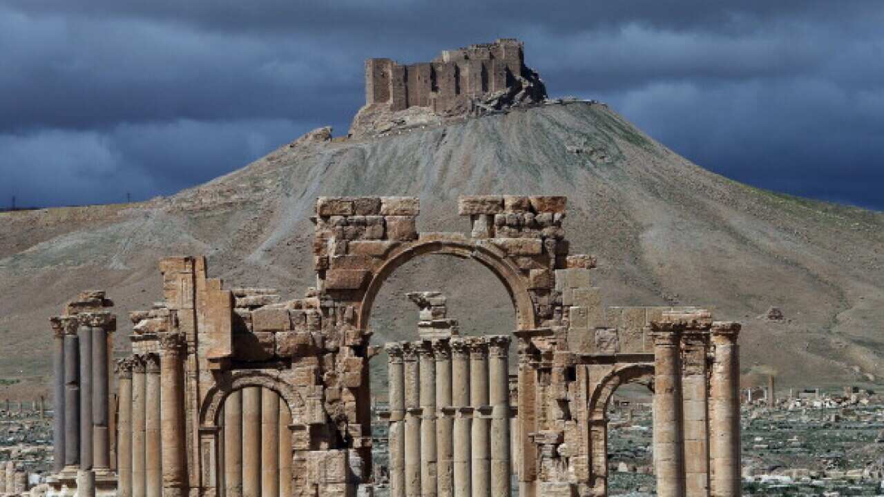 A partial view of the ancient oasis city of Palmyra, 215 kilometres northeast of Damascus. (Getty Images)