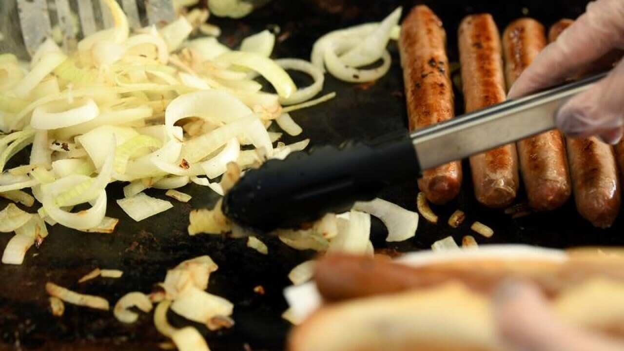 Election sausage sizzle.